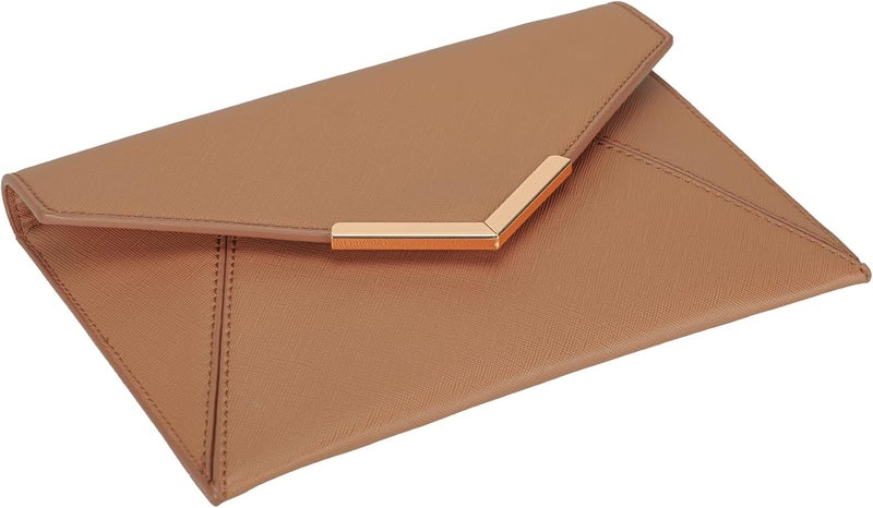 DEXMAY DM Dexmay Women Envelope Clutch Handbag Medium Saffiano Leather Foldover Clutch Purse - Image 5